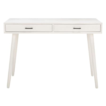 Safavieh O Dwyer 2 Drawer Desk, Distrssed White DSK5708A